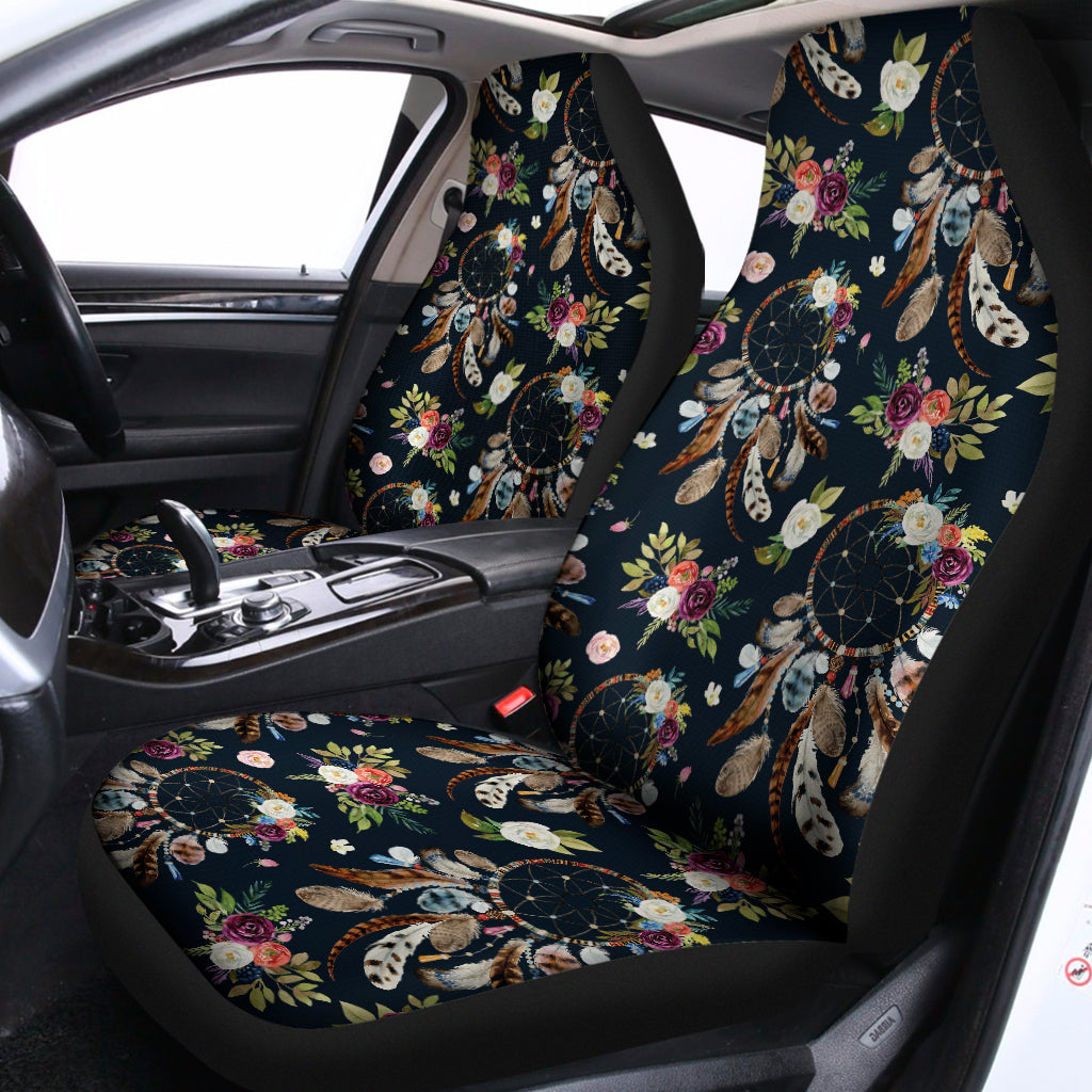 Flower Dream Catcher Pattern Print Universal Fit Car Seat Covers