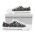 Flower Dream Catcher Pattern Print White Low Top Sneakers