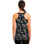 Flower Dream Catcher Pattern Print Women's Racerback Tank Top