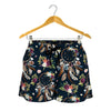 Flower Dream Catcher Pattern Print Women's Shorts