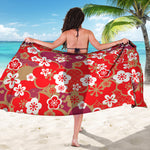 Flower Kimono Pattern Print Beach Sarong Wrap