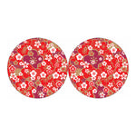 Flower Kimono Pattern Print Car Coasters