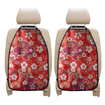 Flower Kimono Pattern Print Car Seat Organizers