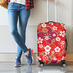 Flower Kimono Pattern Print Luggage Cover