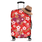 Flower Kimono Pattern Print Luggage Cover
