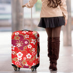 Flower Kimono Pattern Print Luggage Cover