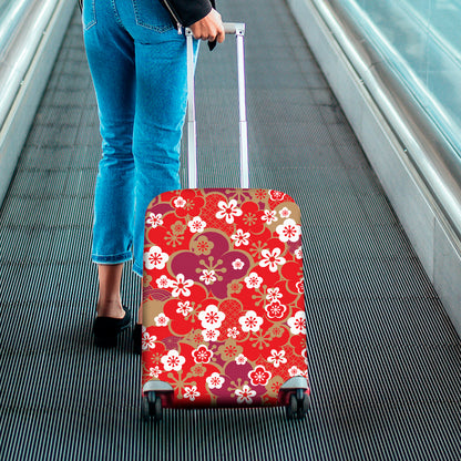 Flower Kimono Pattern Print Luggage Cover