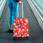 Flower Kimono Pattern Print Luggage Cover