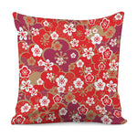 Flower Kimono Pattern Print Pillow Cover