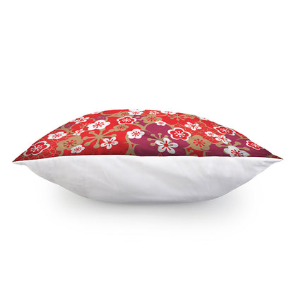 Flower Kimono Pattern Print Pillow Cover