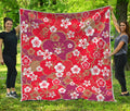 Flower Kimono Pattern Print Quilt