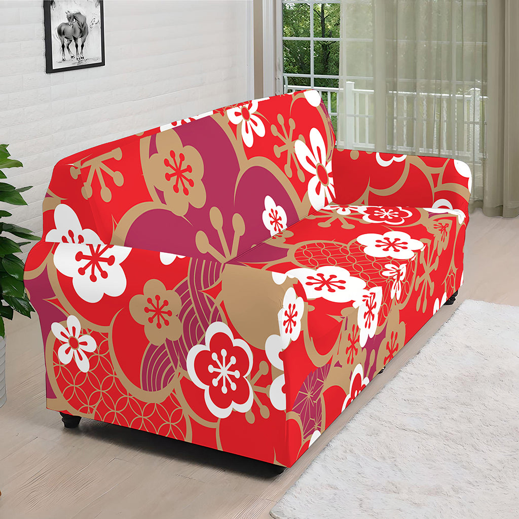 Flower Kimono Pattern Print Sofa Cover