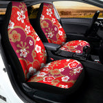 Flower Kimono Pattern Print Universal Fit Car Seat Covers