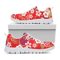 Flower Kimono Pattern Print White Running Shoes