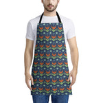 Flower Knitted Pattern Print Apron
