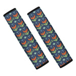 Flower Knitted Pattern Print Car Seat Belt Covers