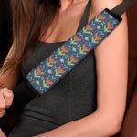 Flower Knitted Pattern Print Car Seat Belt Covers