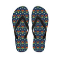 Flower Knitted Pattern Print Flip Flops