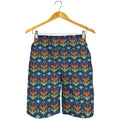 Flower Knitted Pattern Print Men's Shorts