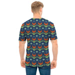 Flower Knitted Pattern Print Men's T-Shirt