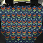 Flower Knitted Pattern Print Pet Car Back Seat Cover