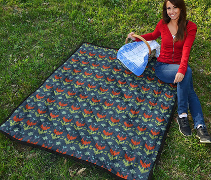 Flower Knitted Pattern Print Quilt