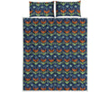 Flower Knitted Pattern Print Quilt Bed Set
