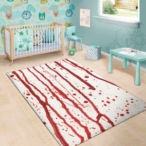 Flowing Red Blood Print Area Rug