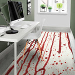 Flowing Red Blood Print Area Rug