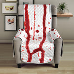 Flowing Red Blood Print Armchair Protector