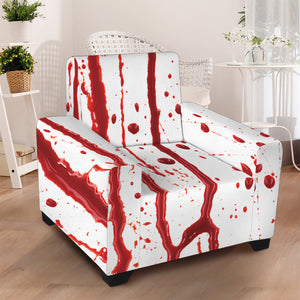 Flowing Red Blood Print Armchair Slipcover