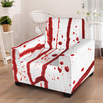 Flowing Red Blood Print Armchair Slipcover