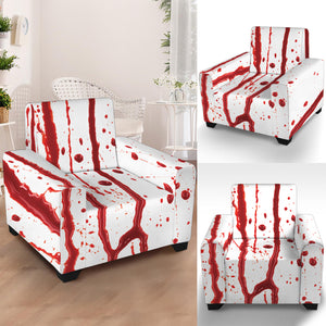 Flowing Red Blood Print Armchair Slipcover