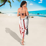 Flowing Red Blood Print Beach Sarong Wrap