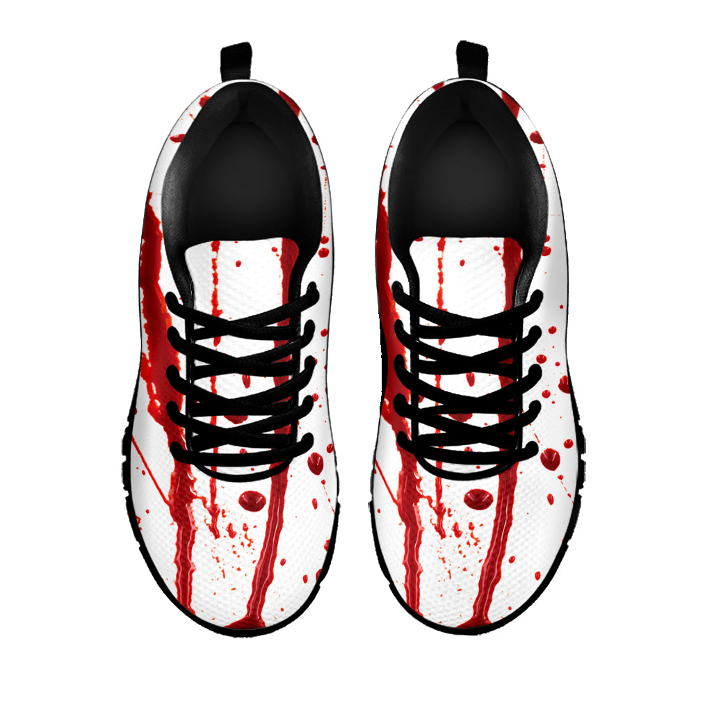 Flowing Red Blood Print Black Sneakers