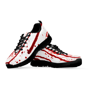 Flowing Red Blood Print Black Sneakers