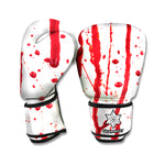 Flowing Red Blood Print Boxing Gloves