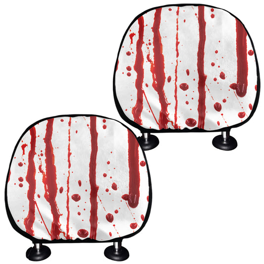 Flowing Red Blood Print Car Headrest Covers