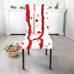 Flowing Red Blood Print Dining Chair Slipcover