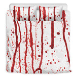 Flowing Red Blood Print Duvet Cover Bedding Set
