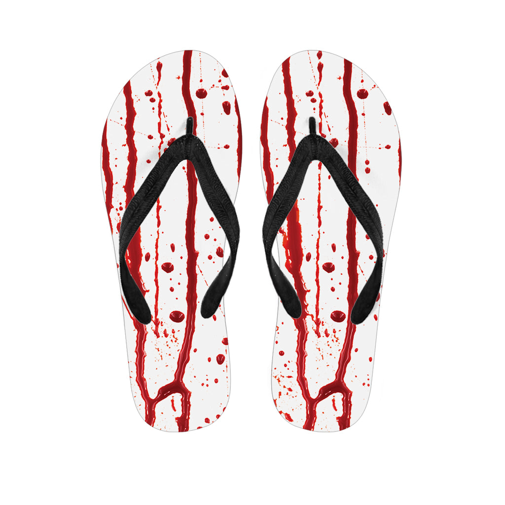 Flowing Red Blood Print Flip Flops