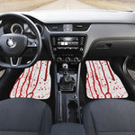 Flowing Red Blood Print Front and Back Car Floor Mats