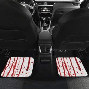 Flowing Red Blood Print Front and Back Car Floor Mats