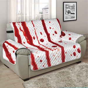 Flowing Red Blood Print Half Sofa Protector