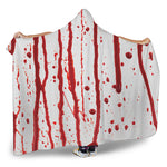 Flowing Red Blood Print Hooded Blanket