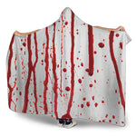 Flowing Red Blood Print Hooded Blanket