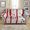 Flowing Red Blood Print Loveseat Protector