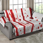 Flowing Red Blood Print Loveseat Protector