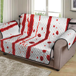 Flowing Red Blood Print Loveseat Protector