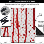 Flowing Red Blood Print Loveseat Protector